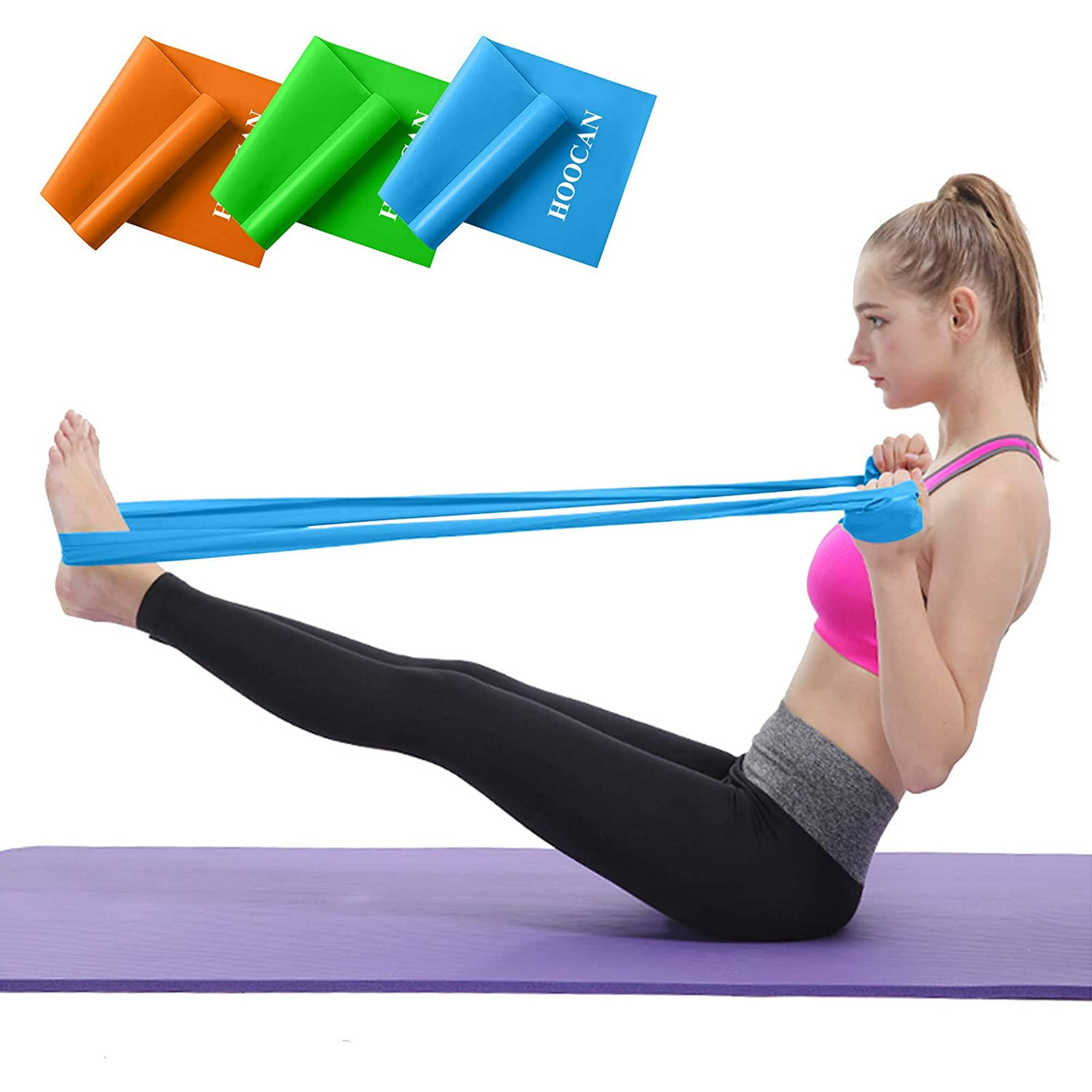 Ffiy Resistance Bands Elastic Exercise Bands Set For Recovery Physical Therapy Yoga Pilates Rehab fitness strength Training