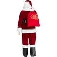 thumbnail image 3 of Santa Claus Costume for Men Deluxe Professional Santa Suit Adults 11pcs Red Mens Outfit Christmas Xmas Clause Suits Adult, 2XL, 3 of 6