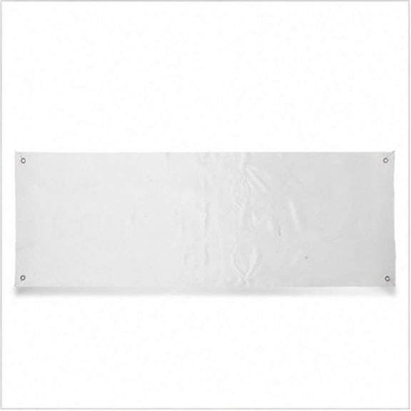 NICEXMAS White Blank Canvas Banner, Pre-Tied Polyester Hanging Flag