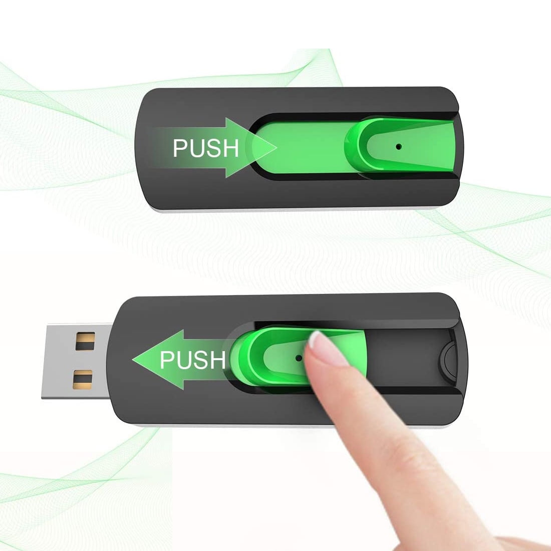 KOOTION 10 Pack 2GB USB Flash Drive Retractable Thumb Drives Multicolor Memory Sticks for Data Storage