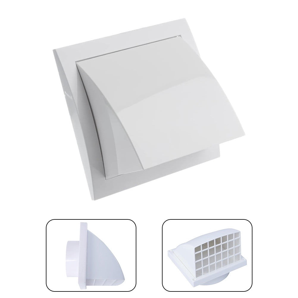 ABS Exterior Wall Ventilation Grille Range Hood Duct Air Outlet With Valve