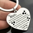 thumbnail image 7 of Mightlink Mother Day Keychain Heart Shaped Pendant Stainless Steel Decorative Keyring Mom Love Care Reminder Perfect Gift, 7 of 7