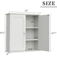 thumbnail image 3 of Bathroom Wall Medicine Cabinet with 2 Door, 3-Tier Shelves,White, 3 of 6