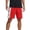 Red, variant on QSAWXQZ Men's Summer Breathable Athletic Shorts with Contrast Side Panels Lightweight Quick Dry Elastic Waist Shorts for Soccer Running and Gym Workout L