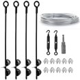 thumbnail image 1 of Kit de Anclajes Terrenos Hangar 4 piezas de 45 cm con Cable y Tensores, 1 of 7
