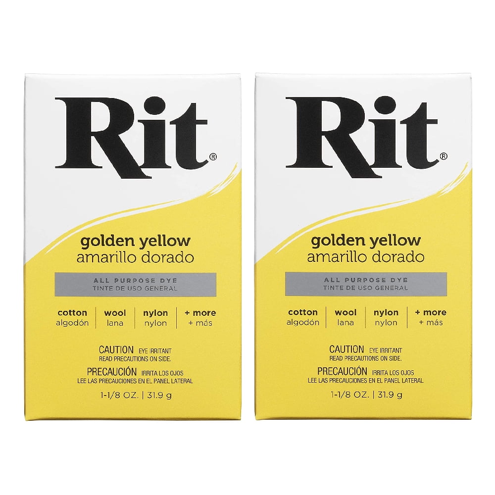 Rit All Purpose Powder Dye 1-1/8 oz Golden Yellow, 2 Pack