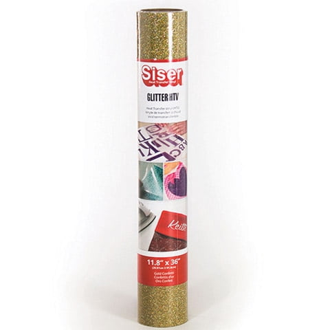 Siser EW Glitter Gold Confetti Heat Transfer Vinyl, 11.8 x 36 inches