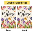 thumbnail image 4 of Spring Summer Tulip Welcome Garden Flag Double Sided Bee Colorful Floral Small Burlap Yard House Seasonal Farmhouse Outside Outdoor Decoration 12 x 18 Inch, 4 of 5