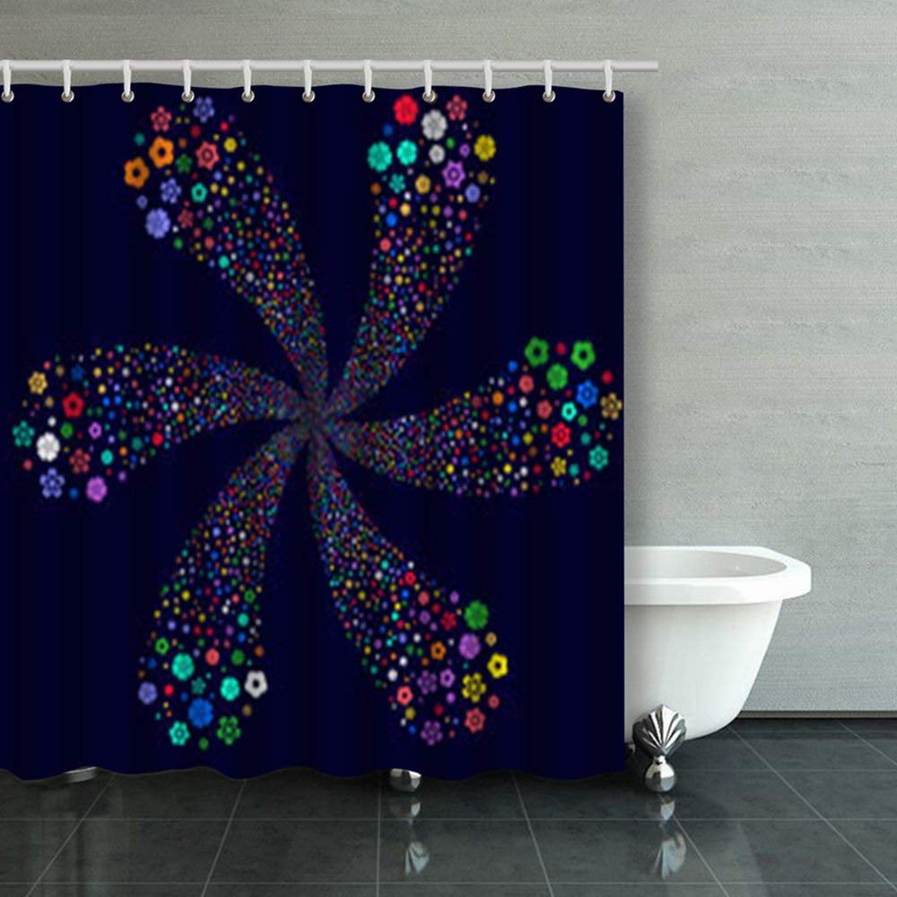 multicolor shower curtain