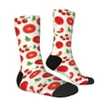 thumbnail image 2 of Goofa Fresh Red Tomato Printed Men's Crew Socks, Soft Durable Breathable Moisture-Wicking with Odor Control Cotton socks, 2 of 9