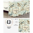 thumbnail image 3 of Vintage Bird Bed Skirt California King Size 16" Drop Love Floral Teal Blue Watercolor Ruffled Wrap Around Bed Skirts Adjustable Elastic Bedskirt Dust Ruffle for California King Size Bed, 3 of 7