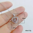 thumbnail image 4 of Collar Delicado con colgante de corazón de circonita JAMW chapado en plata 1 pieza, 4 of 5