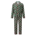 thumbnail image 3 of AIGUR Family Matching Christmas Pajama Set Christmas Family Pajamas Matching Set, Plaid Long Sleeve Shirt with Pants Sleepwear Loungewear, 3 of 11