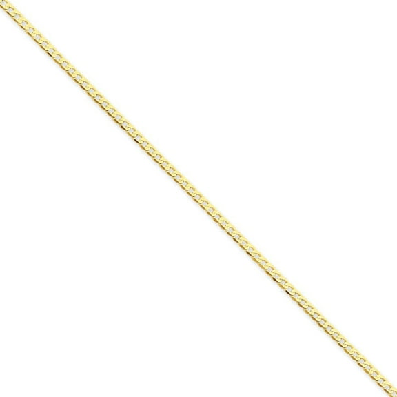 Primal Gold 14 Karat Yellow Gold 2.2mm Beveled Curb Chain