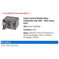 thumbnail image 2 of Engine Control Module Relay - Compatible with 2000 - 2005 Toyota Echo 2001 2002 2003 2004, 2 of 2