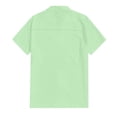 thumbnail image 4 of Qwertyu Mens Button Down Short Sleeve Shirt Cotton Linen Hawaii Shirts Casual Tropcial Vacation Beach Summer Tops Mint Green M, 4 of 4