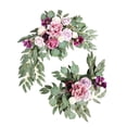 thumbnail image 4 of 2 guirnaldas artificiales para boda con diseño de flores y hojas verdes para colgar en la pared. estilo p, 4 of 9