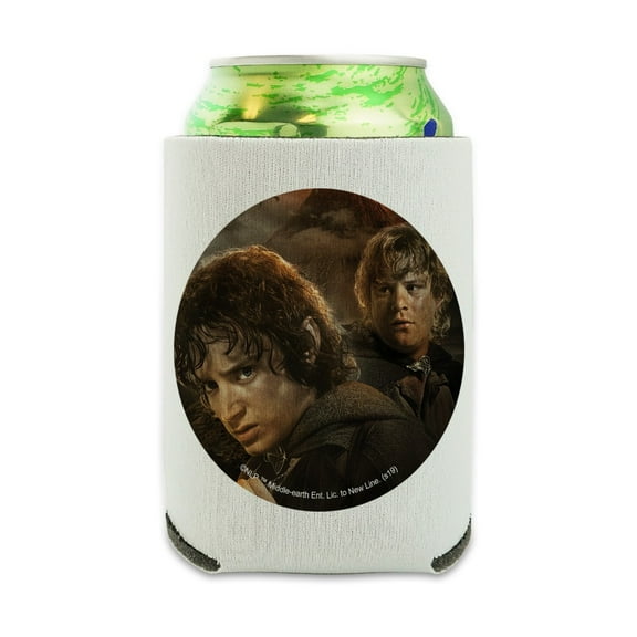 The Lord of the Rings Frodo and Sam Characters Can Cooler - Drink Sleeve Hugger Collapsible Insulator - Beverage Insulated Holder