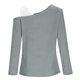 thumbnail image 4 of mfyjkho Tops Elegantes Para Mujer, Blusa Informal De Color Liso Con Hombros Descubiertos Y Hebilla De Metal Para Mujer Tops Para Salir Para Mujer S, 4 of 6