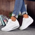 thumbnail image 2 of Dakaela Espadrilles Plateforme pour Femmes Coussin d'Air Marche Course Chaussures Orthopédiques à Enfiler Compensées Blanches 6.5, 2 of 6