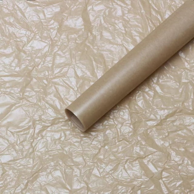 Nvzi Pearl paper Wrapping Paper 20 Sheets Florist Supplies Waterproof Flower Bouquet Wrapping Paper Floral Supplies for Fresh Flowers, 20x27.14 Inch (Milk Tea Brown)