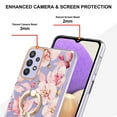 thumbnail image 3 of Allytech Galaxy A13 4G Case Cover, Soft TPU Back Cover with Ring Holder Stand Shockproof Anti-Scratch Slim Fit Bumper Phone Case for Samsung Galaxy A13 4G, Pink Flower, 3 of 4