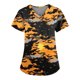 thumbnail image 1 of Women's Fashion Casual Short Sleeve V-Neck Halloween Printed Pocket Top, 1 of 3