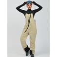 thumbnail image 1 of SEARIPE Women's Ski Snowboard Bib Pants Insulated Snow Overalls for Winter Outdoor Sports Waterproof Breathable Khaki XXL, 1 of 7