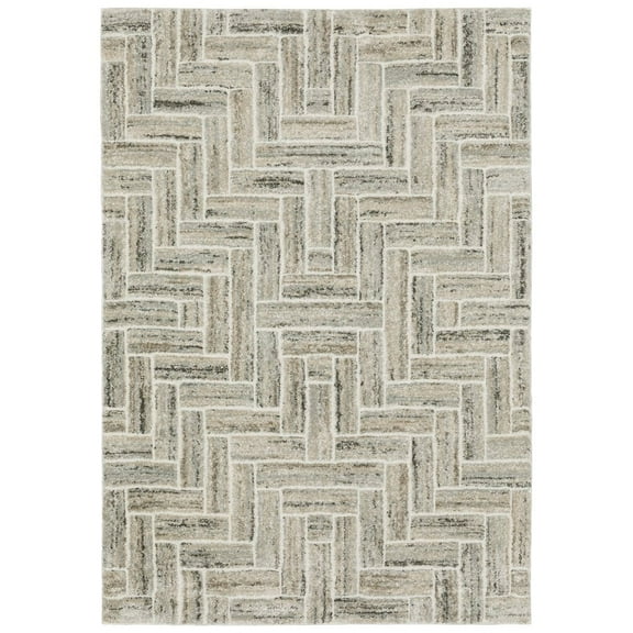 Oriental Weavers Cambria Area Rug - 093L2 - 7'10" x 10'10" - in Ivory/ Beige - Modern Style, Stain Resistant, Family and Pet Friendly , Dining, Living Room Rug