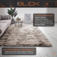 thumbnail image 2 of Alfombra De Sala Suave Decorativa Tapete Cuarto Afelpada 160x120 Cm Poliéster Antideslizante Blick Color Café, 2 of 6