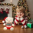 thumbnail image 4 of WEGFTDUOP Christmas Jointed Bear Doll - White Cotton Plush Toy, 30x25x15cm, Sleeping Pose, Festive Gift & Home Decor (0.57lb), 4 of 6