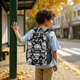 thumbnail image 6 of Skull and Butterfly Gothic Pattern 17" School Backpacks for Teens,Waterproof Oxford Fabric,S-Shape Padded Straps for School,Travel,Hiking,Camping, 6 of 6