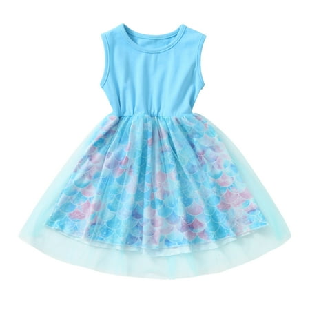 

Qufokar Ropa De Bebé Party Dresses for Toddler Girls 2T Tulle Toddler Sleeveless Patchwork Princess Baby Party Kids Dress Girls Girls Dress&Skirt