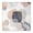 White-408, variant on Tablecloth Square Retro Geometric Boho Style, Elastic Fitted Waterproof Vinyl, Backed, Reusable & Stain-Resistant