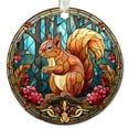 thumbnail image 1 of Suspension Murale Plate Ronde en Acrylique avec Écureuil, Maison Enchanteresse, Adorable Design Extérieur, 1 of 2