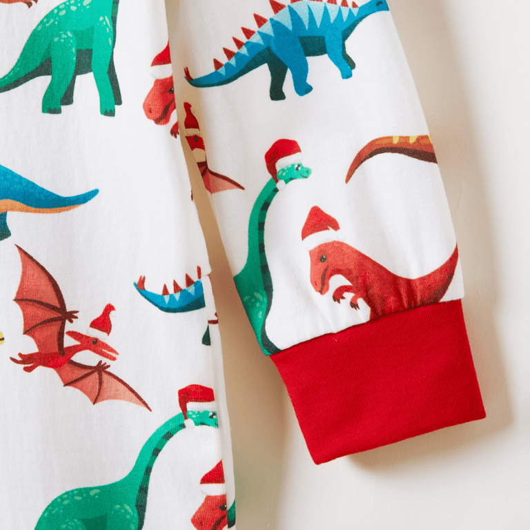 PatPat Baby Pajamas Coveralls Christmas Dinosaur Costume Family Pjs Matching Set One Piece Green Hooded Sleep Union Suit Walmart