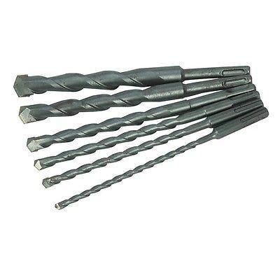 6 Piece SDS Drill Bit Set for Roto Rotary Hammer Drilling Concrete Masonry