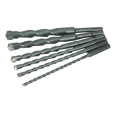 6 Piece SDS Drill Bit Set for Roto Rotary Hammer Drilling Concrete Masonry Cement