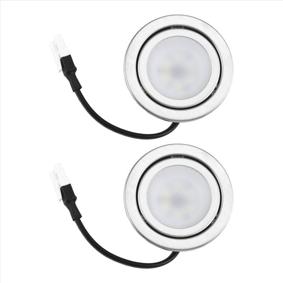 2 Bombillas LED de Acero Inoxidable para Campana Extractora, Repuesto de 12 V CC para Piezas de Cocina, Color Plateado