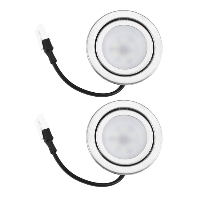2 Bombillas LED de Acero Inoxidable para Campana Extractora, Repuesto de 12 V CC para Piezas de Cocina, Color Plateado