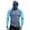 Light Blue, variant on Men's UPF 50+ Sunscreen Fishing Hooded Shirt with Integrated Face Cover Slim Fit Casual Long Sleeve Lightweight Color Block Rash Guard Shirts
