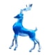 thumbnail image 5 of Escultura de ciervo de resina, figura de animal, decoración del hogar, linda, artificial, romántica. Azul, 5 of 9