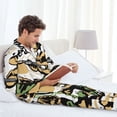 thumbnail image 6 of Lsque Cowboy Playing Guitar Pattern Long Sleeve Pajama Set for Men - Soft 2-Piece Sleepwear and Loungewear Set with Pockets, Comfy Nightwear-XX-Large, 6 of 7