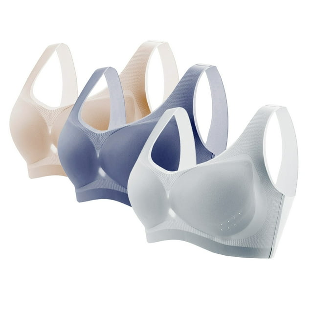 Hemlock Net Fabric Mesh Cup Bras, Net Fabric Mesh Cup Bra, Wireless, Thin, Breathable, Plus Size, 3PC, Yellow Wireless Thin Bras, Yellow XL, Size M-4XL
