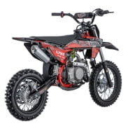 X-Pro Brand New 125cc Gas Pit Dirt Bike, 4-Speed Semi-Automatic Kick Start 14/12 Tires
