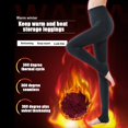 thumbnail image 3 of Pantalones térmicos de terciopelo para mujer, pantimedias cálidas de lana de cintura alta, con forro de calcetín, efecto piel, invierno, 100g, 3 of 4
