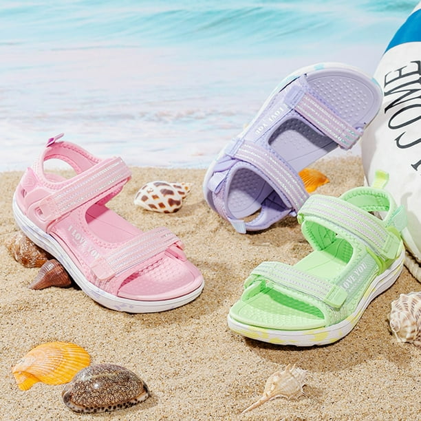 Toddler Sandals Children Shoes Beach Sandals Light Girl Sandals Big  Children Soft Bottom Girls Green Dress Shoes For Toddler 9 Years-9.5 Years  - Walmart Business Supplies