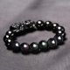 thumbnail image 3 of Pulsera De Obsidiana Colorida Que Imita Los Ojos De Color Natural Pulsera Pi Xiu Buena Suerte Riqueza Pulseras Unisex 12 Mm Inevent AP005742-00, 3 of 6