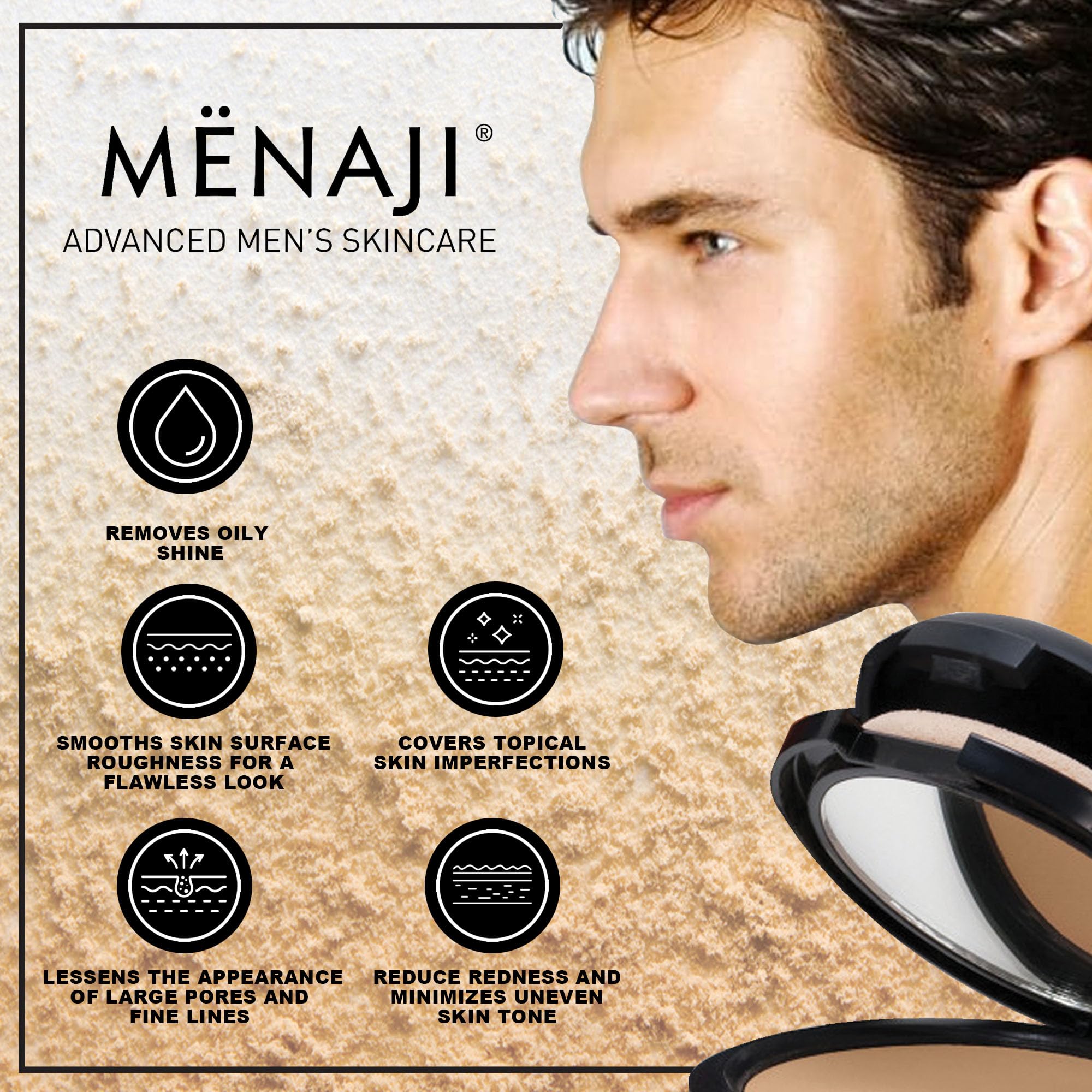 High Definition Powder Vision - Anti-Shine Bronze by Menaji for Women - 0.35 oz Powder