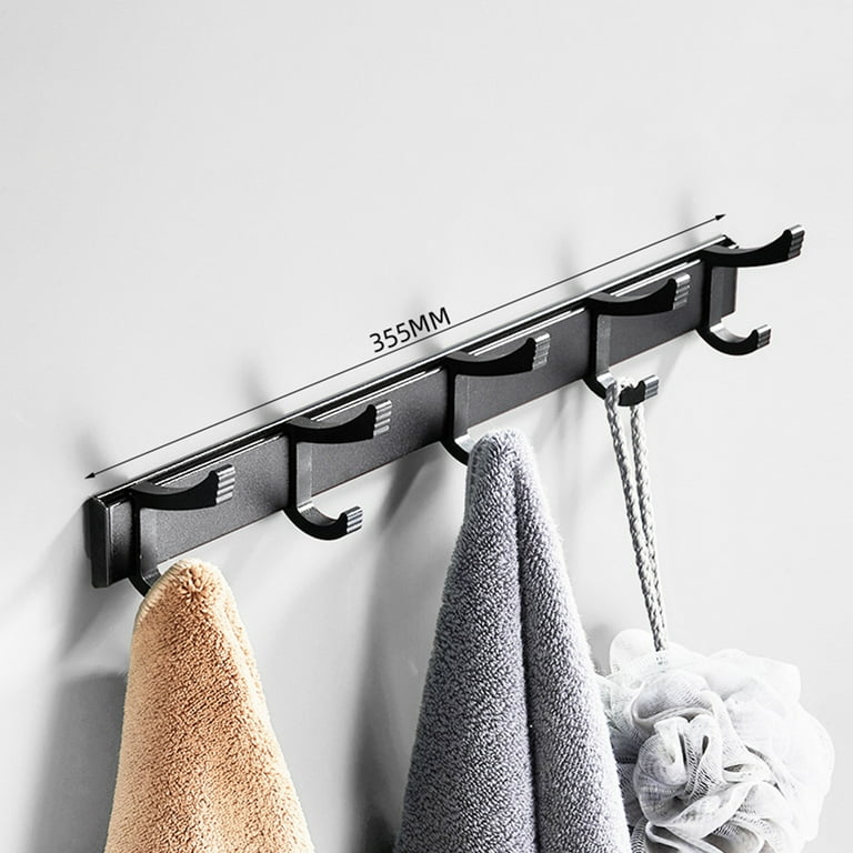 Yesbay Hook Rack Sturdy Punch free 2 Colors Creative Coat Rack for